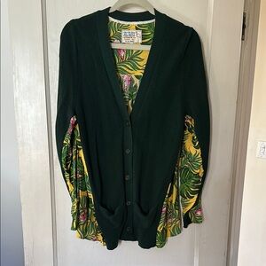 Free People Sandrine Rose original - Dark Green Grandpa Sweater